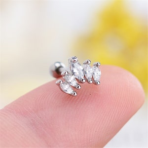 Zircon earrings,Cartilage Earring 16g Helix Earring Helix Piercing Cartilage stud Cartilage Piercing
