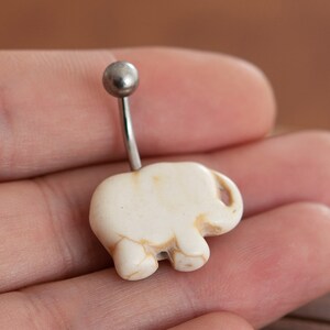 Elephant Belly Ring, Belly Button Ring, Body Jewelry, Belly Ring, Best Gift For Her, elephant belly ring