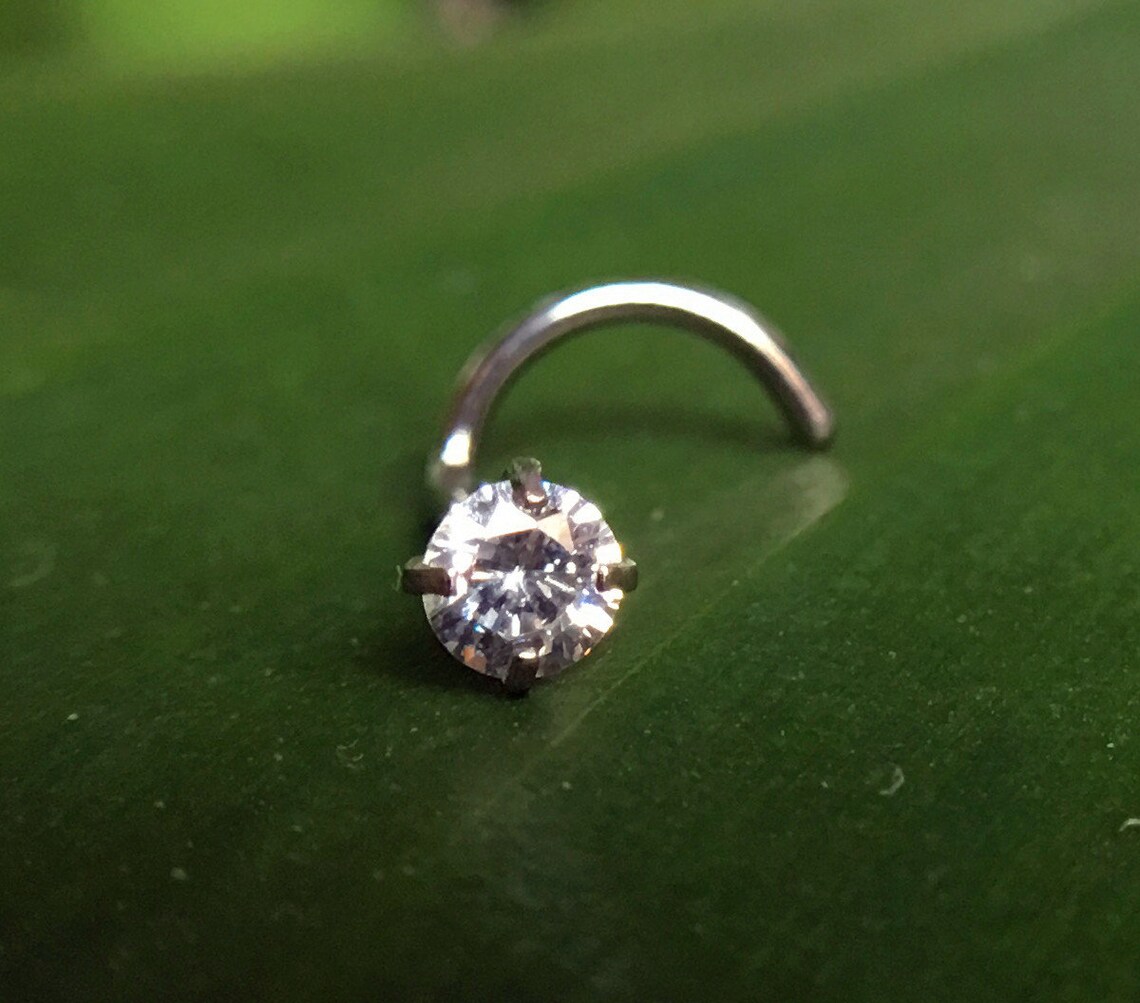 Acquista Anello Da Naso Seward In Taglio Rotondo 0.01 Carati , Argento 925 Moissanite - Foto 6