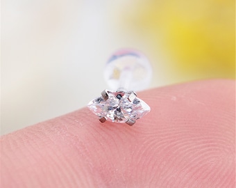 Zircon earrings,Cartilage Earring 16g Helix Earring Helix Piercing Cartilage stud Cartilage Piercing