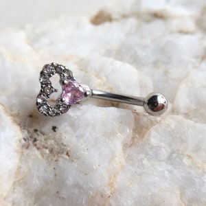 16 g Precioso piercing para cejas en forma de corazón, piercing para cejas, piercing para el cuerpo, piercing para el cartílago, piercing para el cartílago, piercing para el cartílago, regalo.