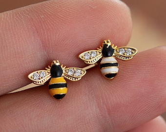 Bee earrings,Cartilage Earring 16g Helix Earring Helix Piercing Cartilage stud Cartilage Piercing