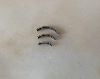 2 STUKS Titanium MET INTERNE DRAAD GEBOGEN Gebogen Halterstangen Vervanging Halters/Gebogen Staven/Rouk/Wenkbrauw/Belly Barbell/14G/16G/18G