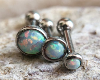 Opal earrings,Cartilage Earring 16g Helix Earring Helix Piercing Cartilage stud Cartilage Piercing