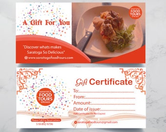 Saratoga Food Tour Gift Certificate