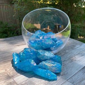 Aqua Aura Quartz Crystal Points
