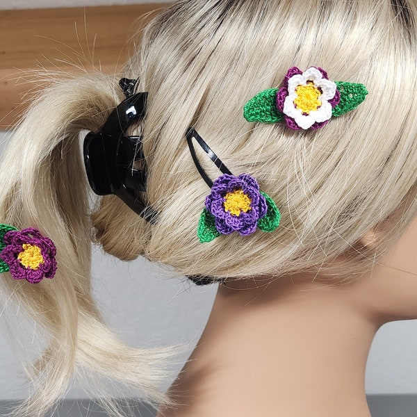Crochet Hair Pin Etsy