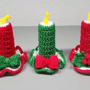 Decorazioni natalizie all'uncinetto con candele ***SOLO DOWNLOAD DIGITALE***