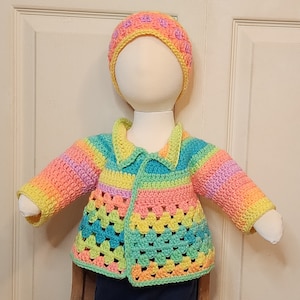 Granny Stitch Cardigan and Hat Set  ***DIGITAL DOWNLOAD ONLY***