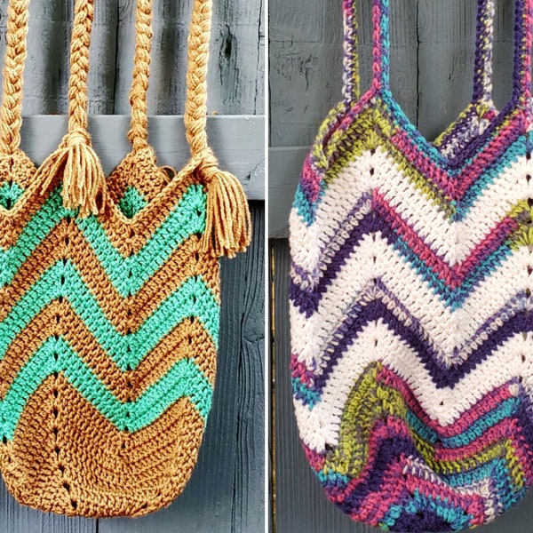Chevron Market Bag/Small Project Bag  **DIGITAL DOWNLOAD ONLY**
