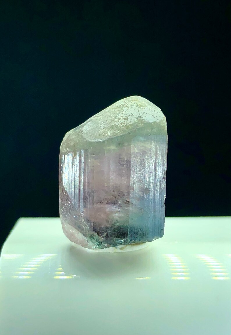 Tourmaline Crystal , Terminated And Undamaged Paraiba Color Tourmaline Crystal shops From Afghanistan - 28.20 Cts - 19*12*12 mm