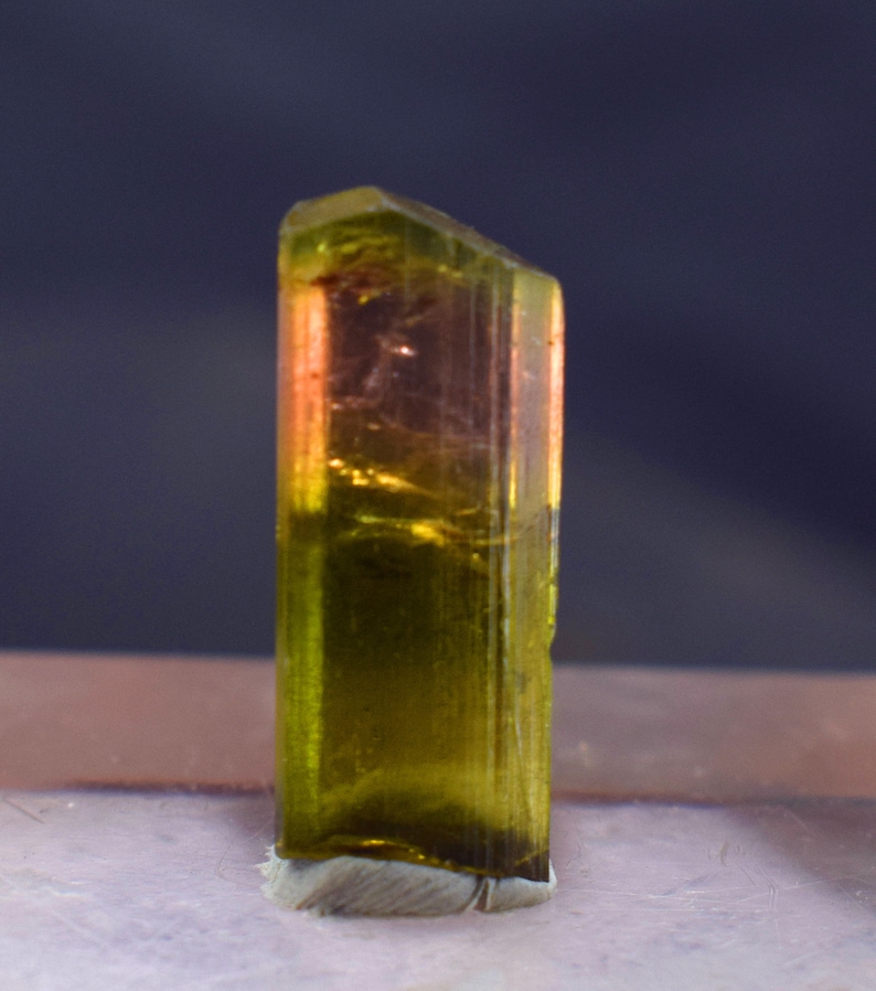 9.35 Carats Terminated And Undamaged Bi-Color Tourmaline Crystal From Afghanistan 22*9*4 mm