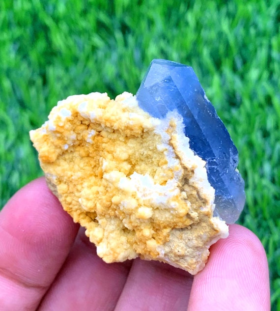 Celestine Specimen Natural Blue Color Celestine Crystal on Etsy