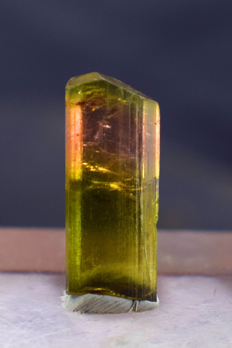 9.35 Carats Terminated And Undamaged Bi-Color Tourmaline Crystal From Afghanistan 22*9*4 mm