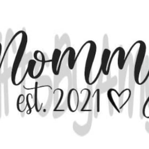 Mommy Est 2021 | Presente de mãe | Dia das mães | Download digital SVG, JPG, PNG | Cricut