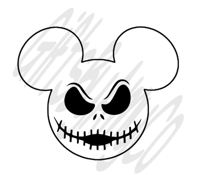 Mickey Mouse Jack Skellington Nightmare Before Christmas | Etsy