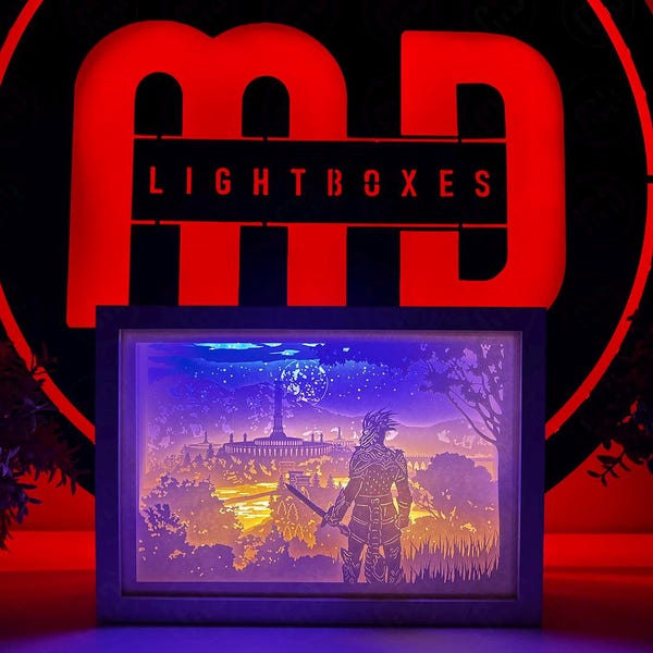 Deluxe Elder Scrolls IV: Oblivion Light Box - Gaming Room Decor Night Light