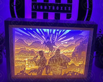 Caja de luz para videojuegos de gran tamaño, Horizon Zero Dawn, luz nocturna decorativa para pared