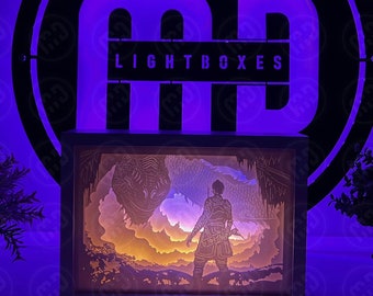 Caja de luz Deluxe de God of War: Atreus y Jörmungandr, luz nocturna de mitología nórdica