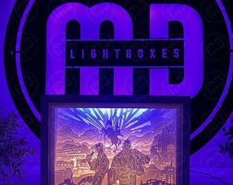 Caja de luz Deluxe Disco Elysium, decoración LED 3D para sala de juegos, lámpara de escritorio gamer, luz nocturna LED, regalo gamer, caja de luz personalizada
