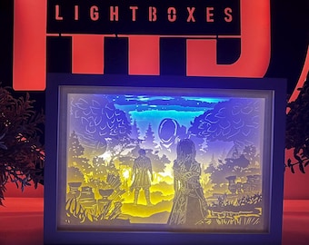 Caja de luz Clair Obscur Deluxe: Expedición 33, luz nocturna para sala de juegos