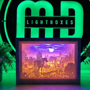 Deluxe Witcher Light Box | Gaming Room Decor | Gaming Night Light