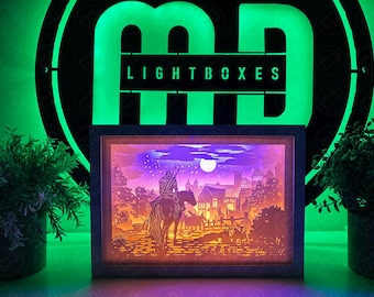 Scatola luminosa deluxe Witcher, decorazione per sala giochi a LED 3D, lampada da scrivania per gamer, luce notturna a LED, regalo per gamer, scatola luminosa personalizzata