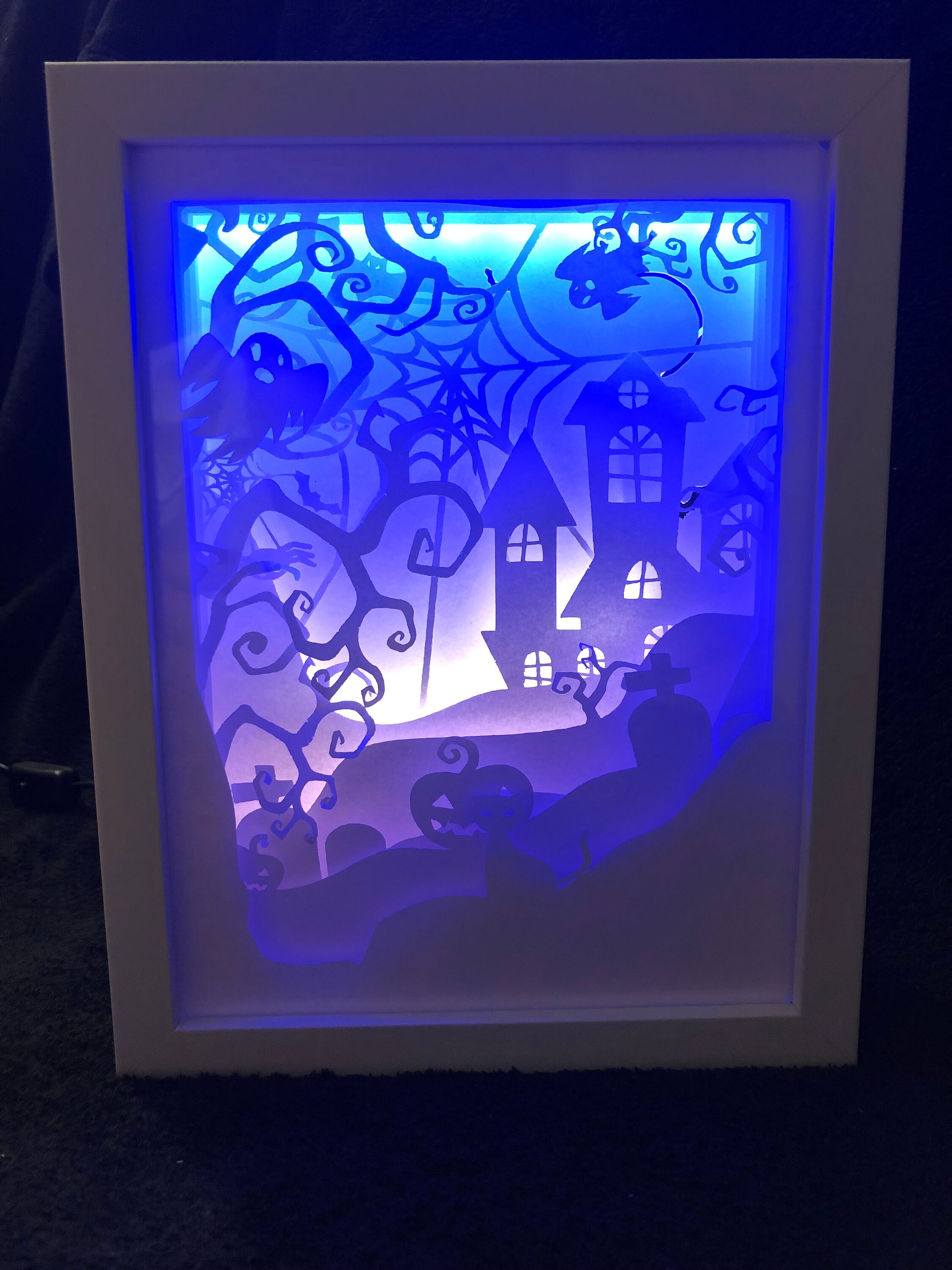 Halloween Light Box Template Etsy