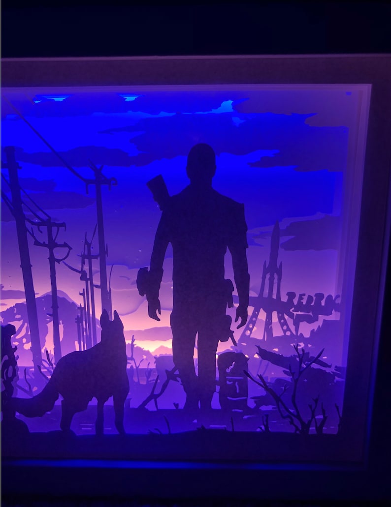 Fallout Light Box Gaming Room Decor Gaming Night Light image 3