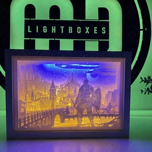Caja de luz de Dark Souls III / Decoración de sala de juegos / Luz nocturna para juegos