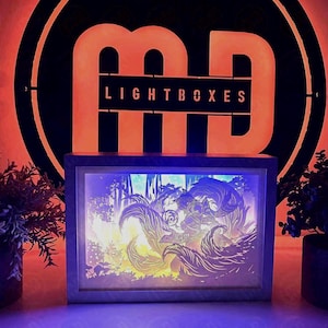 League of Legends Ahri Light Box | Gaming Room Decor | Gaming Night Light
