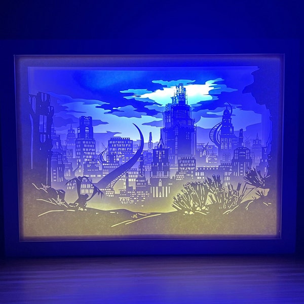 Deluxe Final Fantasy XIV Light Box | Gaming Room Decor | Gaming Night Light