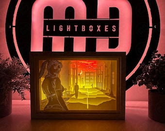 Caja de luz Deluxe de Vampire the Masquerade Bloodlines: Decoración retro para sala de juegos