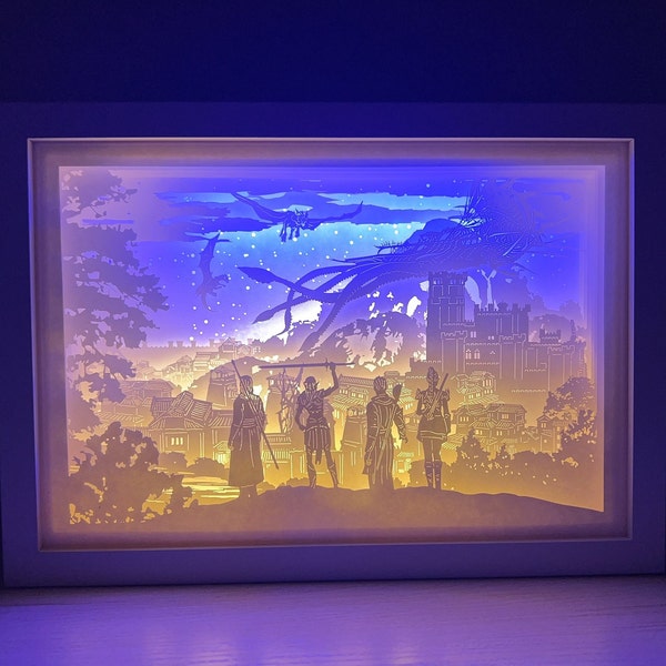 New! Deluxe Baldur's Gate 3 Light Box | Gaming Room Decor | Gaming Night Light