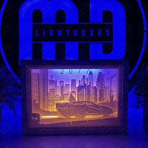 Cyberpunk 2077 Light Box | Gaming Room Decor | Gaming Night Light