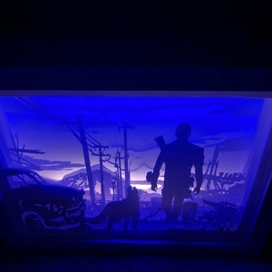 Fallout Light Box Gaming Room Decor Gaming Night Light image 2