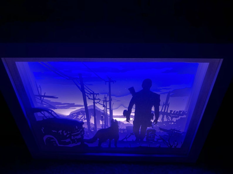 Fallout Light Box Gaming Room Decor Gaming Night Light image 2
