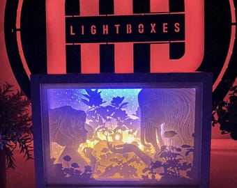 Luminária de mesa Deluxe Gris Light Box: Luz noturna para sala de jogos