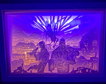 Deluxe Disco Elysium Light Box | Gaming Room Decor | Gaming Night Light