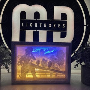 League of Legends Arcane - Caitlyn and Vi - Light Box | Gaming Room Decor | Gaming Night Light