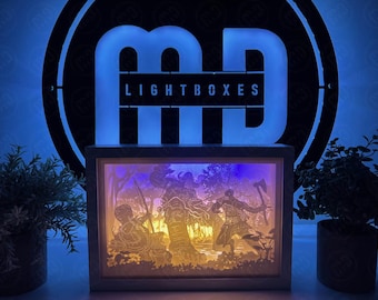 Caja de luz Deluxe God of War: Luz nocturna para juegos de Kratos y Atreus