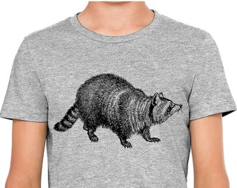 Moon Mouse Apparel Mischievous Raccoon Kids Unisex Cotton Youth T-Shirt