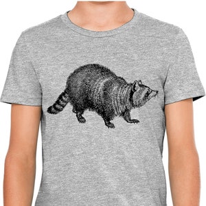 Moon Mouse Apparel Mischievous Raccoon Kids Unisex Cotton Youth T-Shirt