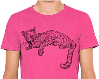 Moon Mouse Apparel Relaxed Cheetah Print Unisex Kids T-Shirt