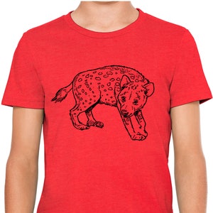 Moon Mouse Apparel Spotted Hyena Print Unisex Kids T-Shirt