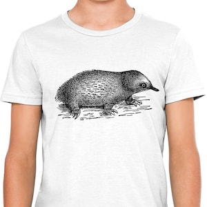 Moon Mouse Apparel Australian Echidna Kids Unisex Youth Cotton T-Shirt