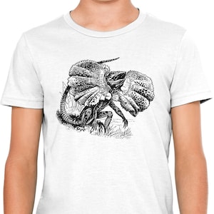Moon Mouse Apparel Australian Frill Necked Lizard Kids Cotton Youth T-Shirt