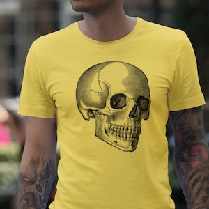 Mond Maus Bekleidung anatomischen Schädel Unisex Erwachsene gedruckt Baumwolle Crew T Shirt