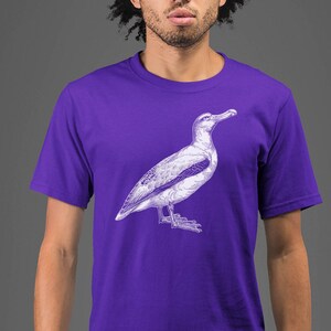 Moon Mouse Apparel Vintage Ocean Albatross Sketch Unisex Adult Printed Cotton Crew T Shirt