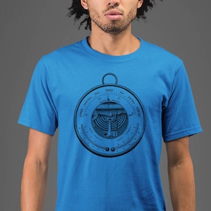 Moon Mouse Apparel Weather Compass Unisex Adult Printed Cotton Crew T Shirt